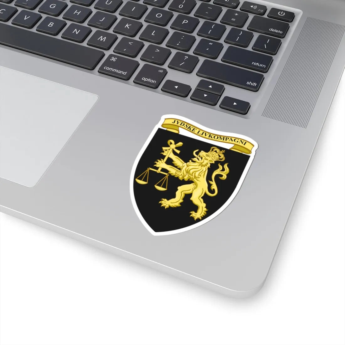 Emblem for the 4-V-JDR (Denmark) (Coat of Arms) STICKER Vinyl Kiss-Cut Decal - The Sticker Space