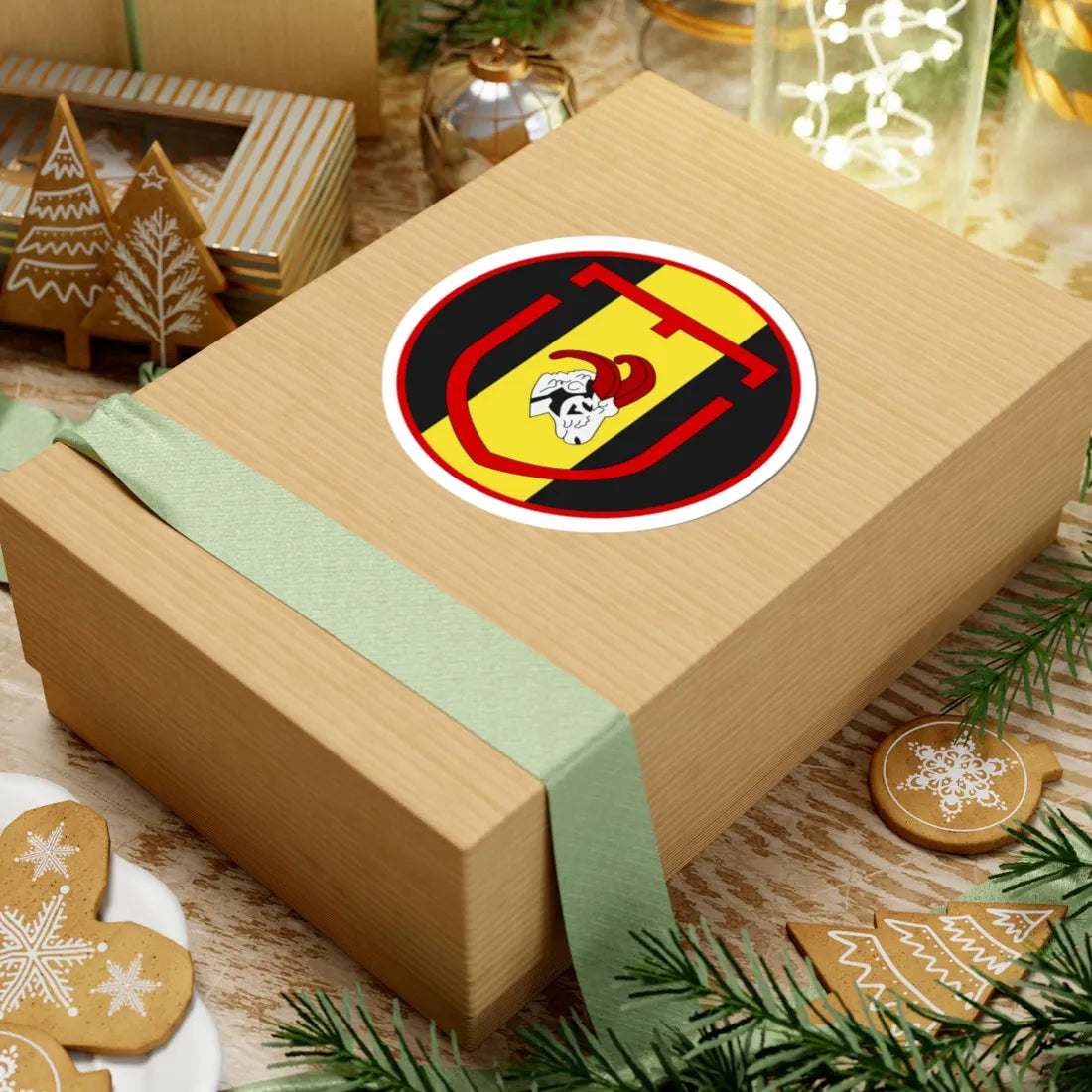 Emblem for the 8-I-IGR (Denmark) (Coat of Arms) STICKER Vinyl Kiss-Cut Decal - The Sticker Space