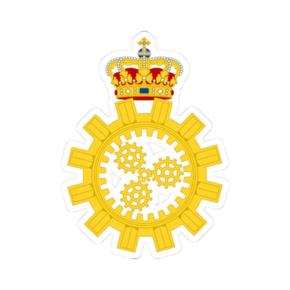 Emblem for the Danish Defence Maintenance Service (Denmark) (Coat of Arms) STICKER Vinyl Kiss-Cut Decal 3 Inch White - The Sticker Space