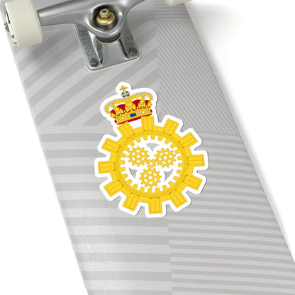 Emblem for the Danish Defence Maintenance Service (Denmark) (Coat of Arms) STICKER Vinyl Kiss-Cut Decal - The Sticker Space