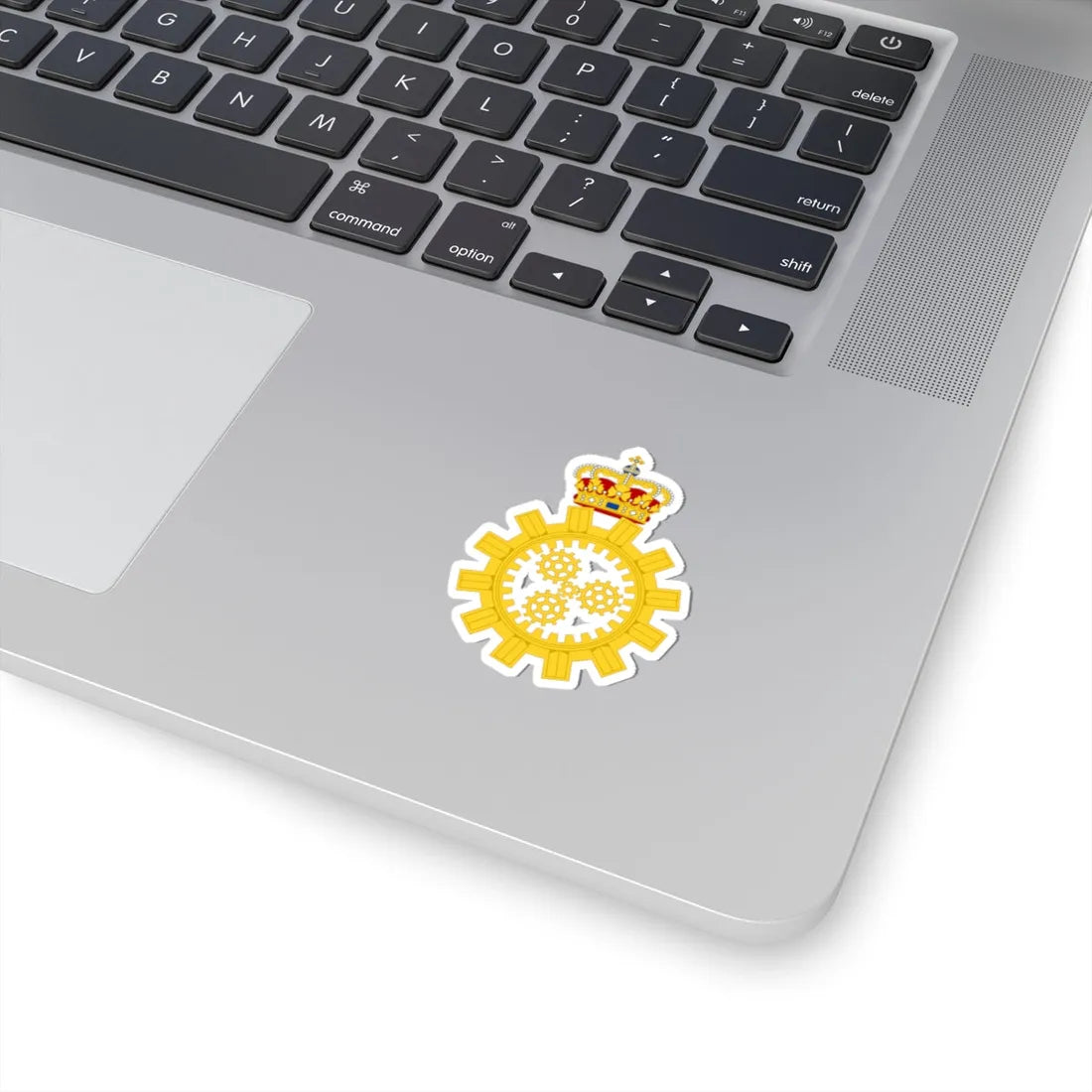 Emblem for the Danish Defence Maintenance Service (Denmark) (Coat of Arms) STICKER Vinyl Kiss-Cut Decal - The Sticker Space