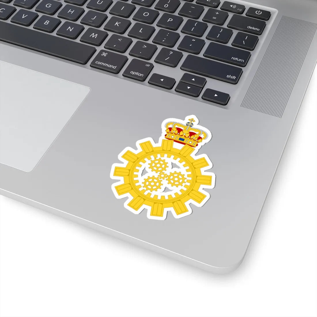 Emblem for the Danish Defence Maintenance Service (Denmark) (Coat of Arms) STICKER Vinyl Kiss-Cut Decal - The Sticker Space