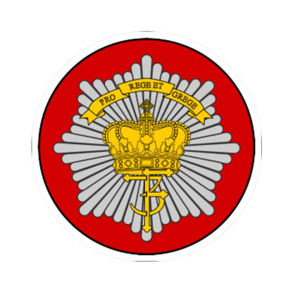 Emblem for the Danish Royal Life Guards I Battalion (Denmark) (Coat of Arms) STICKER Vinyl Kiss-Cut Decal 4 Inch White - The Sticker Space