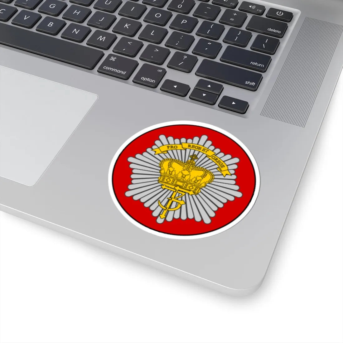 Emblem for the Danish Royal Life Guards I Battalion (Denmark) (Coat of Arms) STICKER Vinyl Kiss-Cut Decal - The Sticker Space