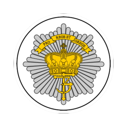 Emblem for the Danish Royal Life Guards II Battalion (Denmark) (Coat of Arms) STICKER Vinyl Kiss-Cut Decal 2 Inch White - The Sticker Space