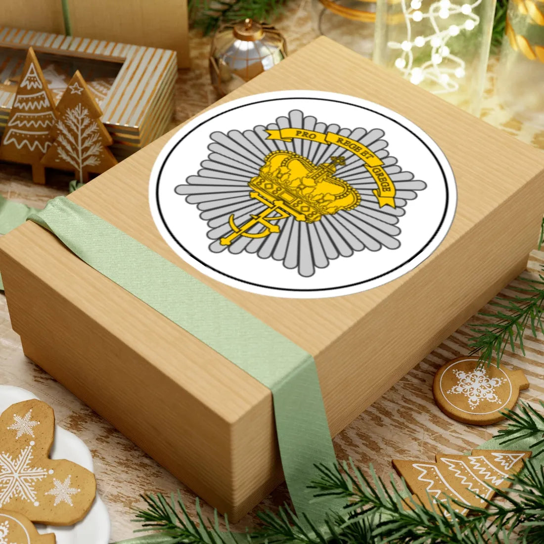 Emblem for the Danish Royal Life Guards II Battalion (Denmark) (Coat of Arms) STICKER Vinyl Kiss-Cut Decal - The Sticker Space