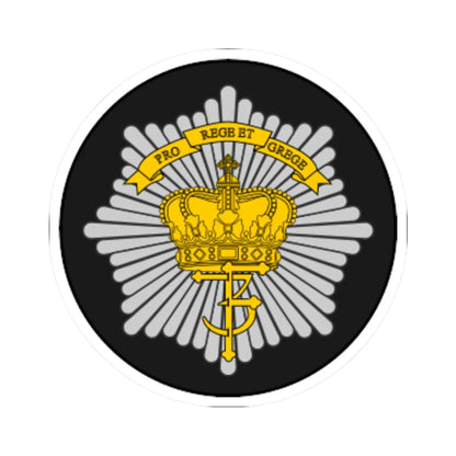 Emblem for the Danish Royal Life Guards V Battalion (Denmark) (Coat of Arms) STICKER Vinyl Kiss-Cut Decal 3 Inch White - The Sticker Space