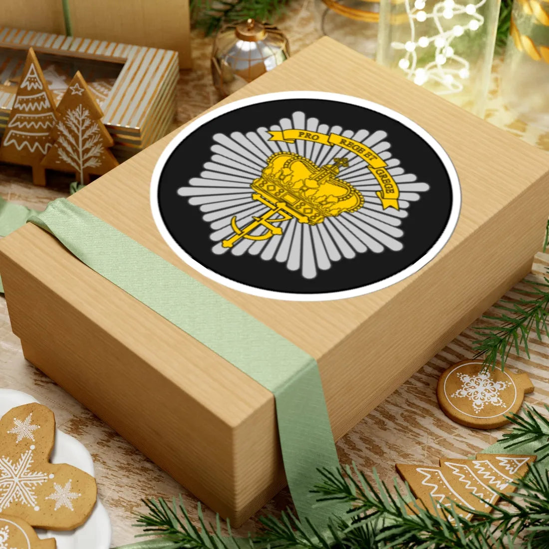 Emblem for the Danish Royal Life Guards V Battalion (Denmark) (Coat of Arms) STICKER Vinyl Kiss-Cut Decal - The Sticker Space