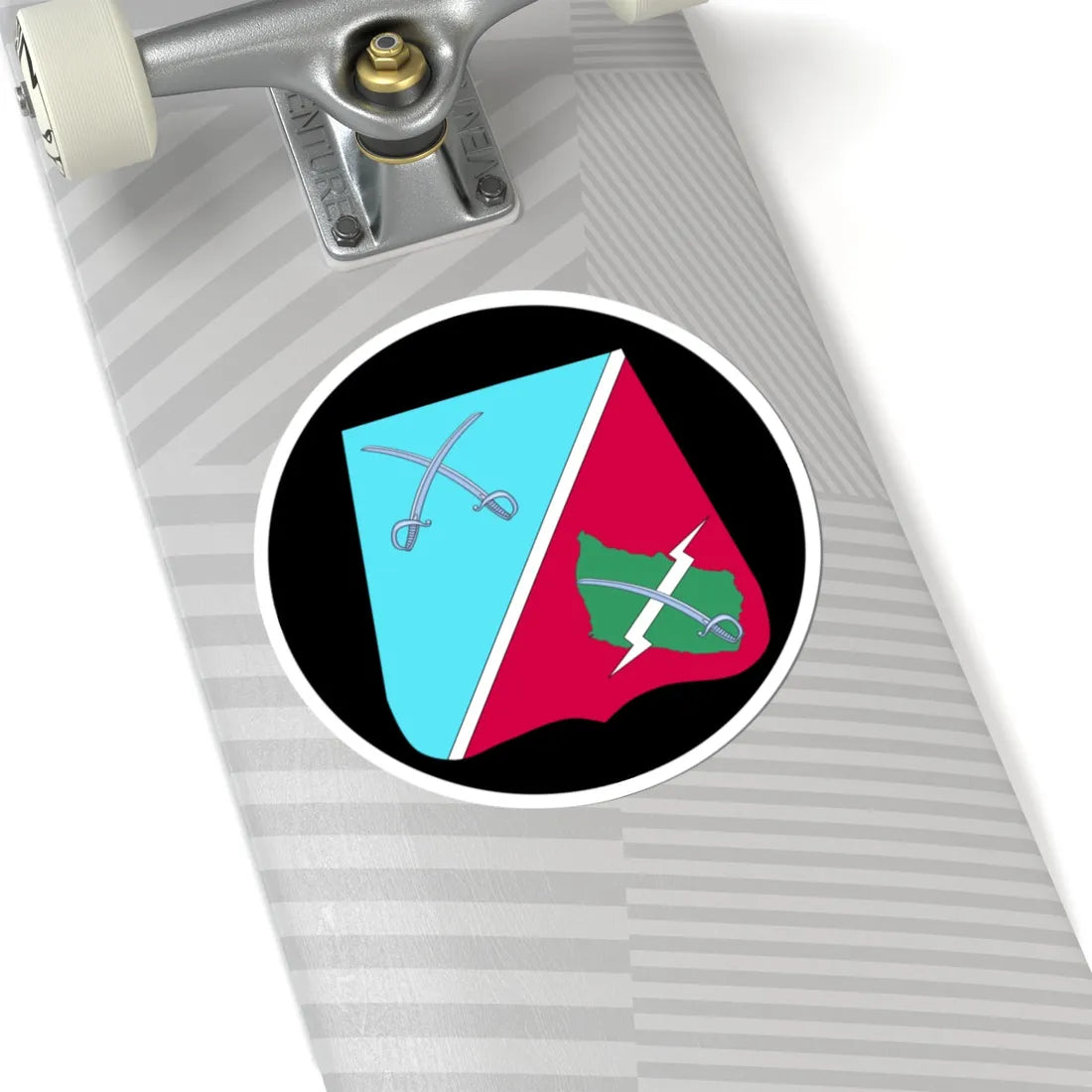 Emblem for the GHR 3Staff (Denmark) (Coat of Arms) STICKER Vinyl Kiss-Cut Decal - The Sticker Space