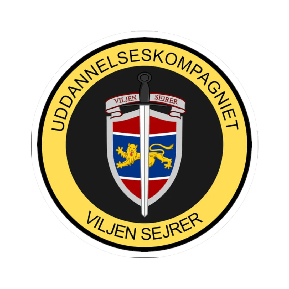 Emblem for the HBU-EFR (Denmark) (Coat of Arms) STICKER Vinyl Kiss-Cut Decal 2 Inch White - The Sticker Space