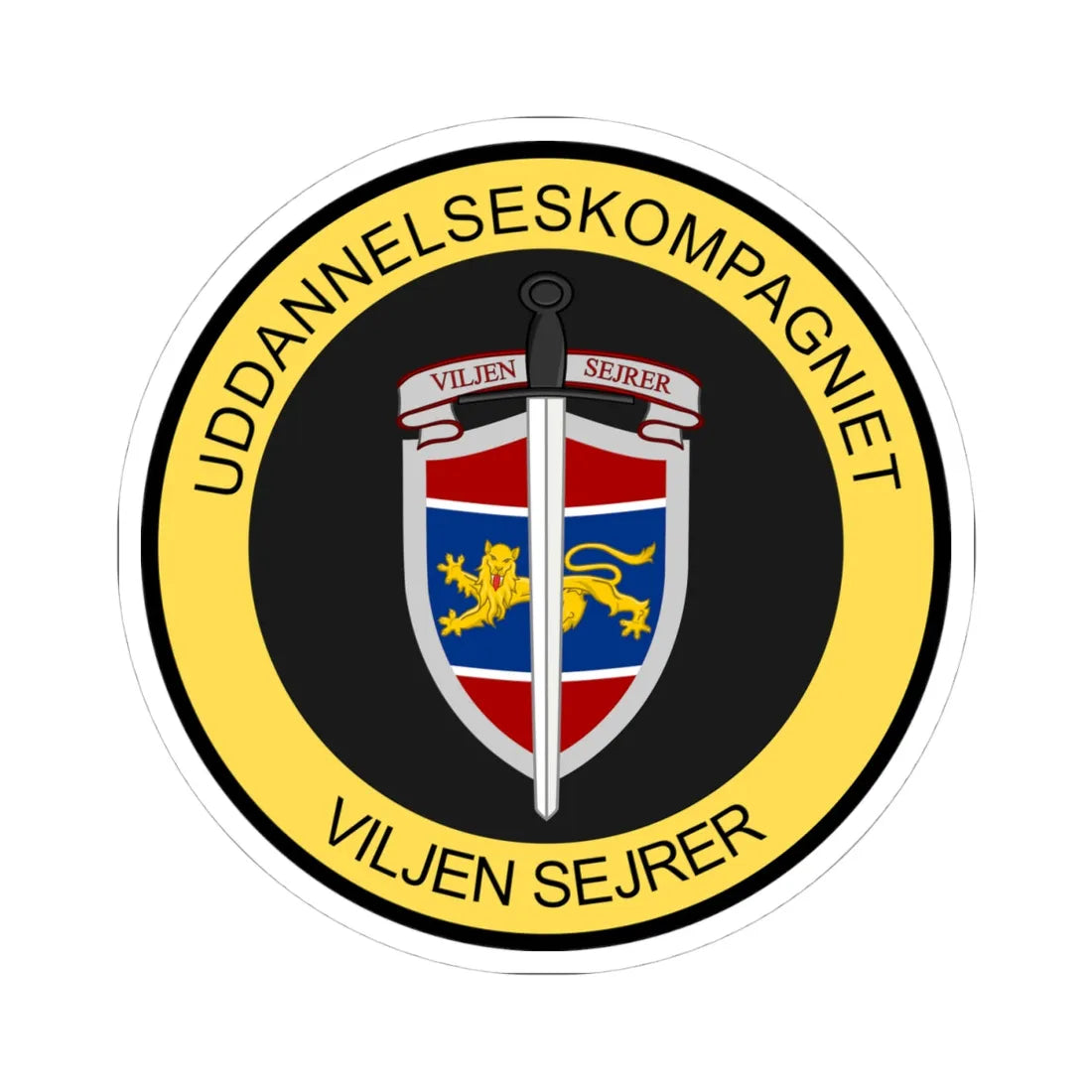 Emblem for the HBU-EFR (Denmark) (Coat of Arms) STICKER Vinyl Kiss-Cut Decal 4 Inch White - The Sticker Space