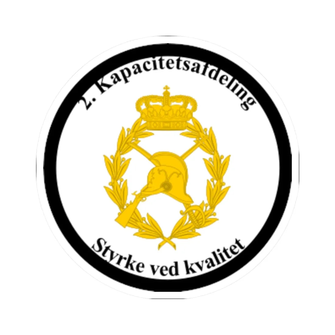 Emblem for the II-DAR (Denmark) (Coat of Arms) STICKER Vinyl Kiss-Cut Decal 2 Inch White - The Sticker Space