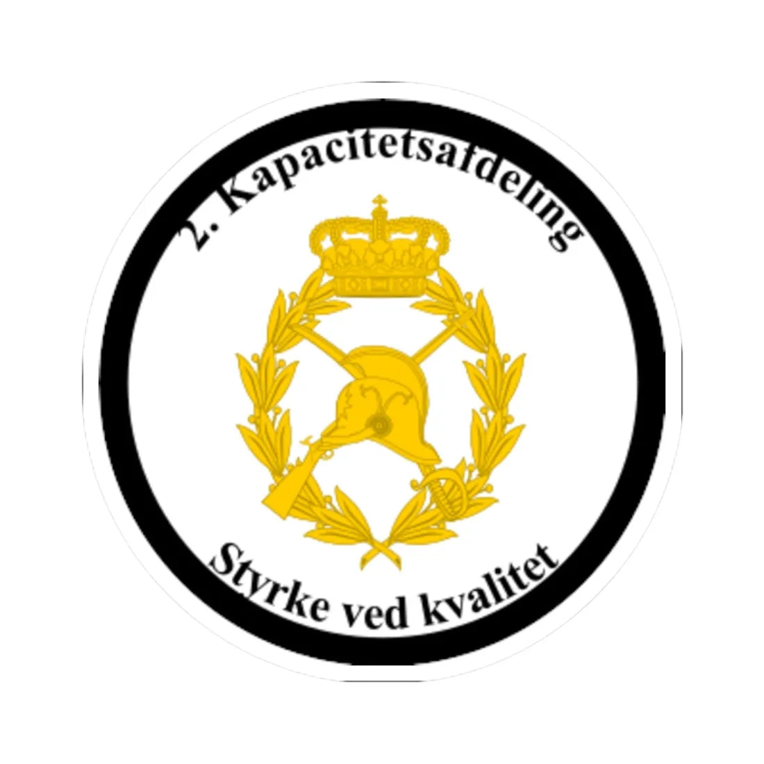 Emblem for the II-DAR (Denmark) (Coat of Arms) STICKER Vinyl Kiss-Cut Decal 3 Inch White - The Sticker Space