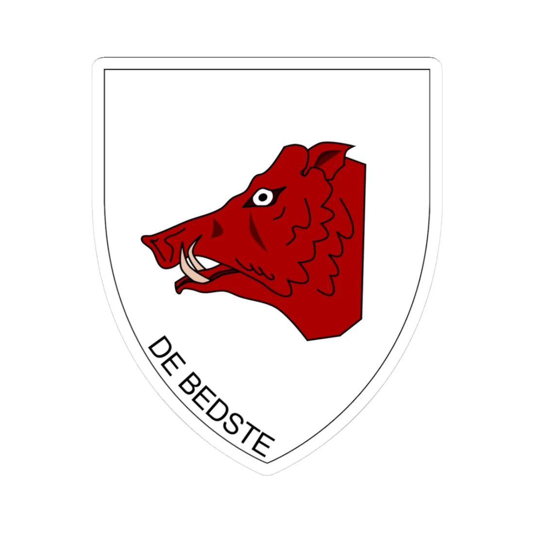 Emblem for the II-PLR (Denmark) (Coat of Arms) STICKER Vinyl Kiss-Cut Decal 3 Inch White - The Sticker Space