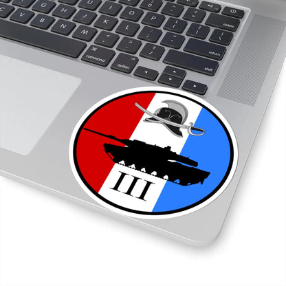 Emblem for the III-JDR (Denmark) (Coat of Arms) STICKER Vinyl Kiss-Cut Decal - The Sticker Space