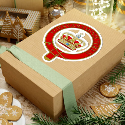 Emblem for the Minister of Defence Denmark (Denmark) (Coat of Arms) STICKER Vinyl Kiss-Cut Decal - The Sticker Space