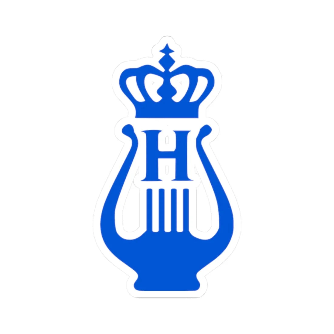 Emblem for the Princes Music Corps Denmark (Denmark) (Coat of Arms) STICKER Vinyl Kiss-Cut Decal 2 Inch White - The Sticker Space