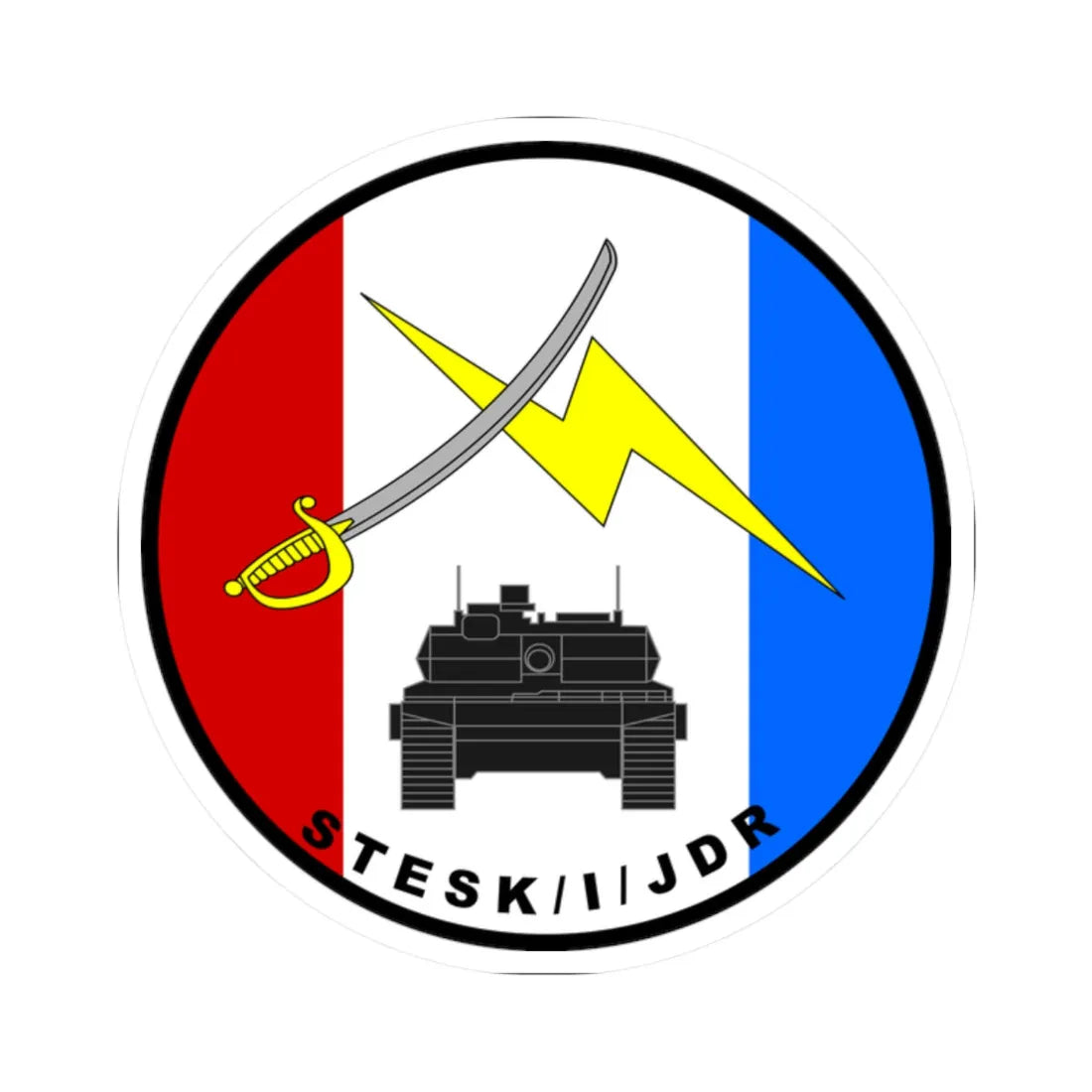 Emblem for the Staff-I-JDR (Denmark) (Coat of Arms) STICKER Vinyl Kiss-Cut Decal - The Sticker Space