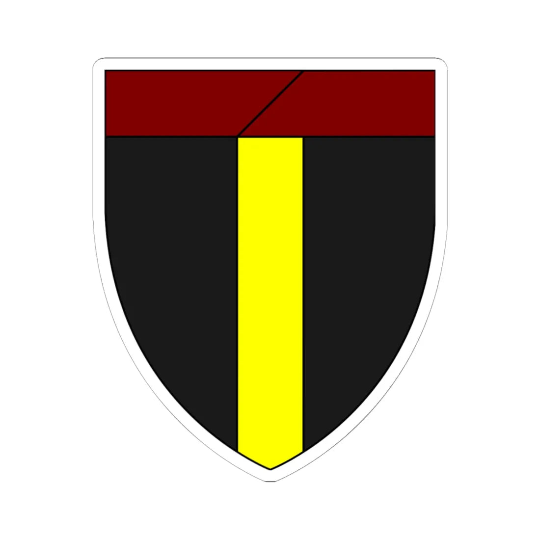 Emblem for the Staff-I Jyske Brigade-KJFR (Denmark) (Coat of Arms) STICKER Vinyl Kiss-Cut Decal 6 Inch White - The Sticker Space