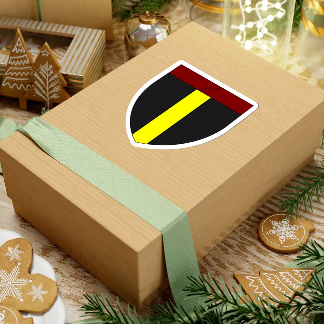 Emblem for the Staff-I Jyske Brigade-KJFR (Denmark) (Coat of Arms) STICKER Vinyl Kiss-Cut Decal - The Sticker Space