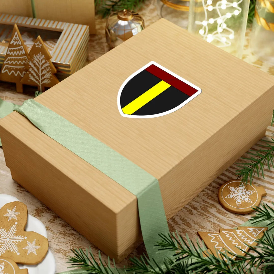 Emblem for the Staff-I Jyske Brigade-KJFR (Denmark) (Coat of Arms) STICKER Vinyl Kiss-Cut Decal - The Sticker Space