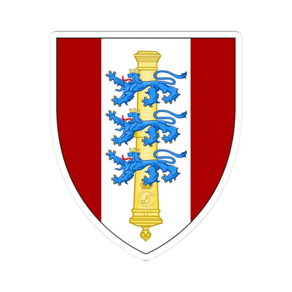 Emblem for the V-SJLAR (Denmark) (Coat of Arms) STICKER Vinyl Kiss-Cut Decal 3 Inch White - The Sticker Space
