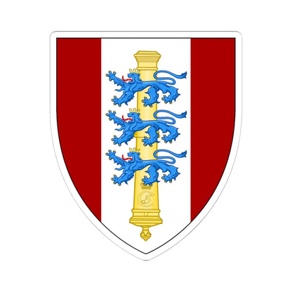 Emblem for the V-SJLAR (Denmark) (Coat of Arms) STICKER Vinyl Kiss-Cut Decal 6 Inch White - The Sticker Space