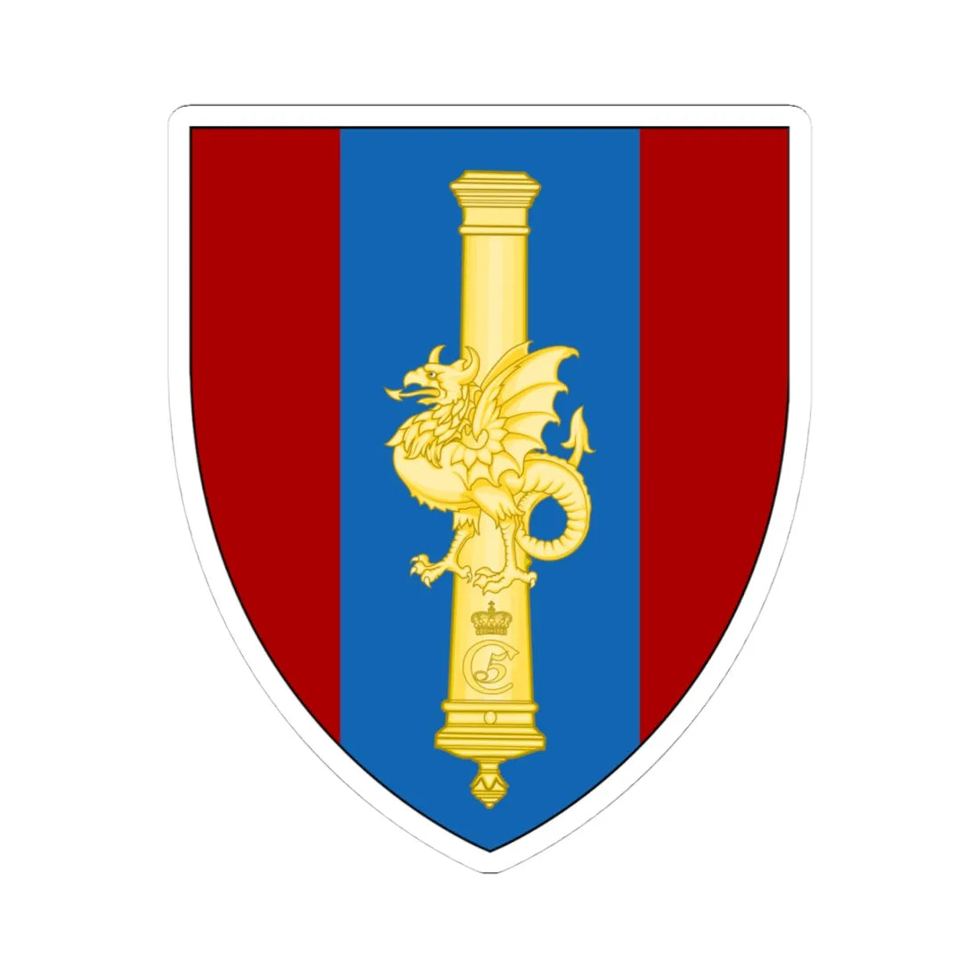 Emblem for the XII-BV (Denmark) (Coat of Arms) STICKER Vinyl Kiss-Cut Decal 4 Inch White - The Sticker Space