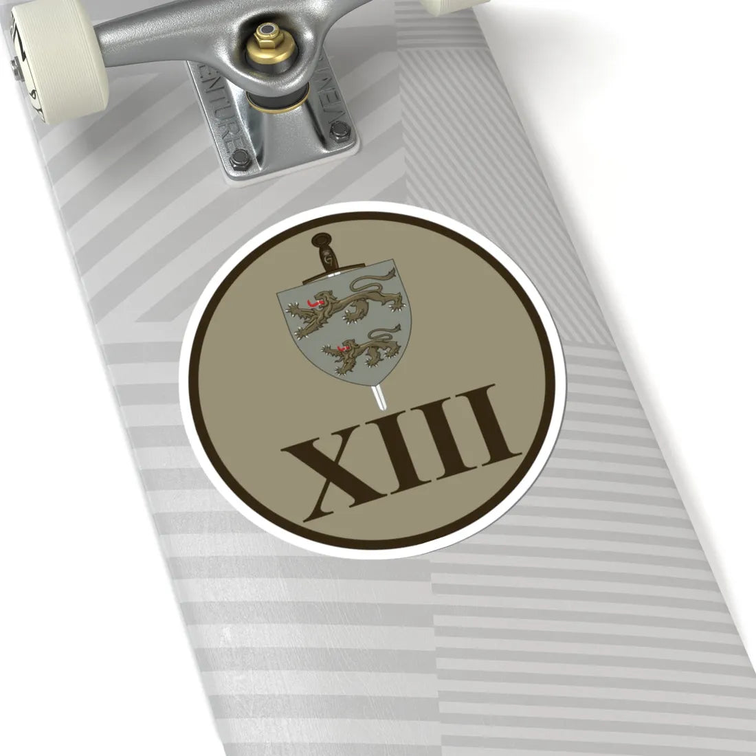 Emblem for the XIII-SLFR (Denmark) (Coat of Arms) STICKER Vinyl Kiss-Cut Decal - The Sticker Space