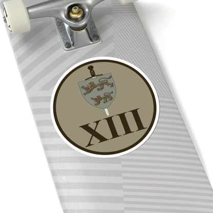 Emblem for the XIII-SLFR (Denmark) (Coat of Arms) STICKER Vinyl Kiss-Cut Decal - The Sticker Space