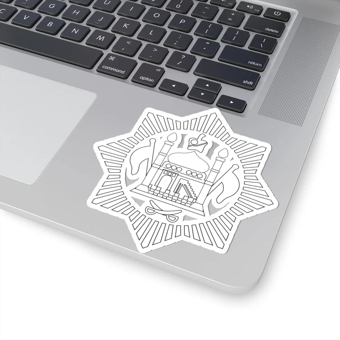 Emblem of Afghanistan 1919-1926 (Afghanistan) (Coat of Arms) STICKER Vinyl Kiss-Cut Decal - The Sticker Space