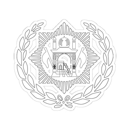Emblem of Afghanistan 1929 (Afghanistan) (Coat of Arms) STICKER Vinyl Kiss-Cut Decal 6 Inch White - The Sticker Space