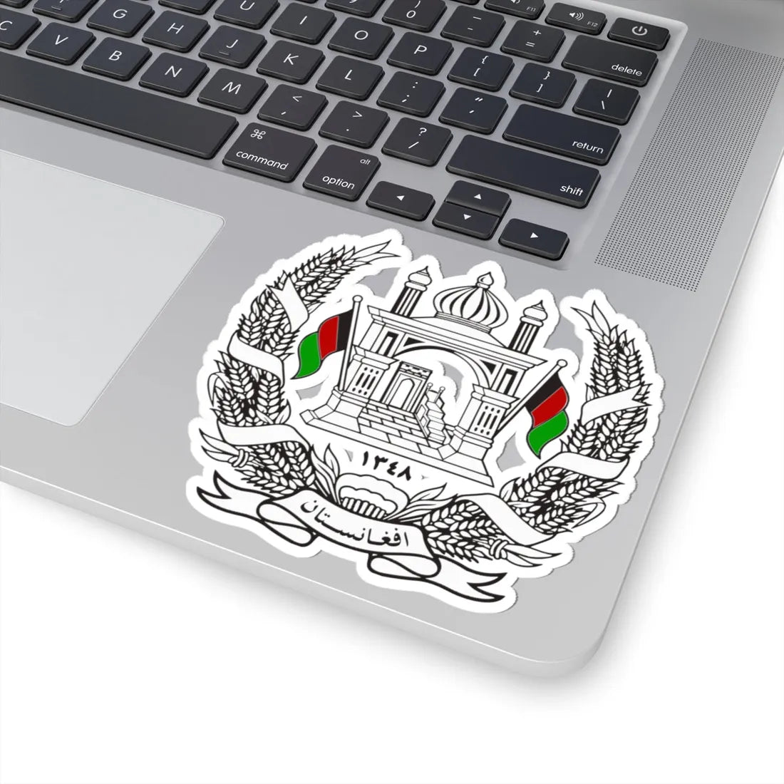 Emblem of Afghanistan 1931-1973 (Afghanistan) (Coat of Arms) STICKER Vinyl Kiss-Cut Decal - The Sticker Space