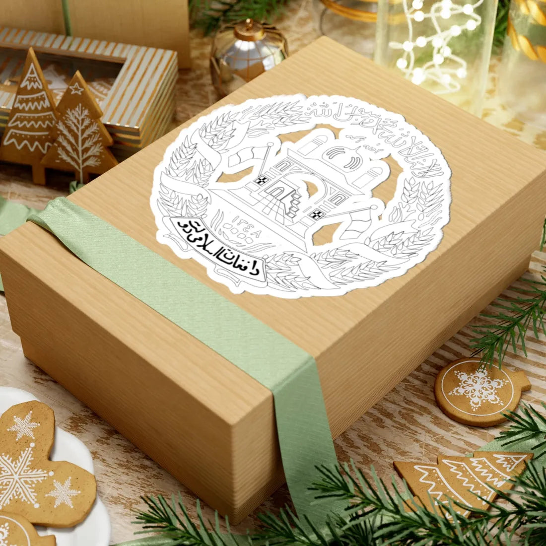 Emblem of Afghanistan 2002-2004 (Afghanistan) (Coat of Arms) STICKER Vinyl Kiss-Cut Decal - The Sticker Space