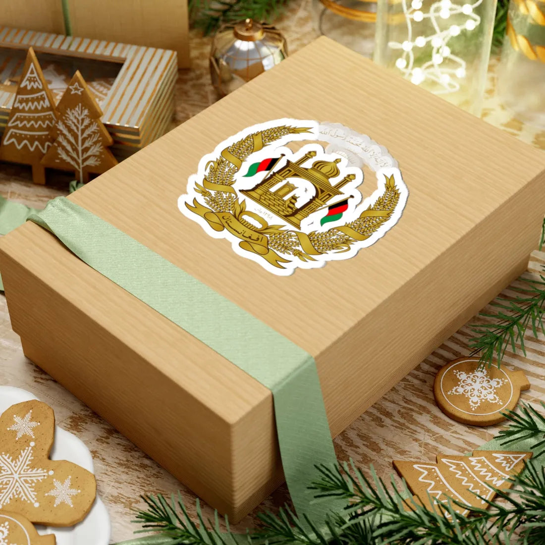 Emblem of Afghanistan 2004-2021 (Afghanistan) (Coat of Arms) STICKER Vinyl Kiss-Cut Decal - The Sticker Space