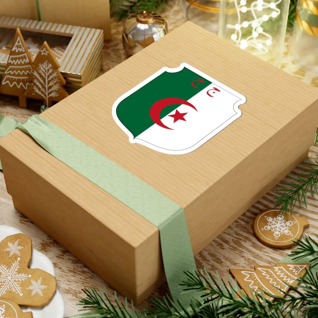 Emblem of Algeria 1962-1971 (Algeria) (Coat of Arms) STICKER Vinyl Kiss-Cut Decal - The Sticker Space