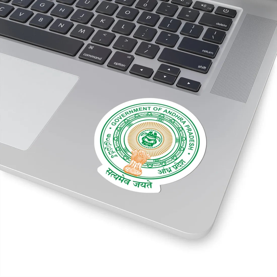 Emblem of Andhra Pradesh before 2014 (India) (Coat of Arms) STICKER Vinyl Kiss-Cut Decal - The Sticker Space