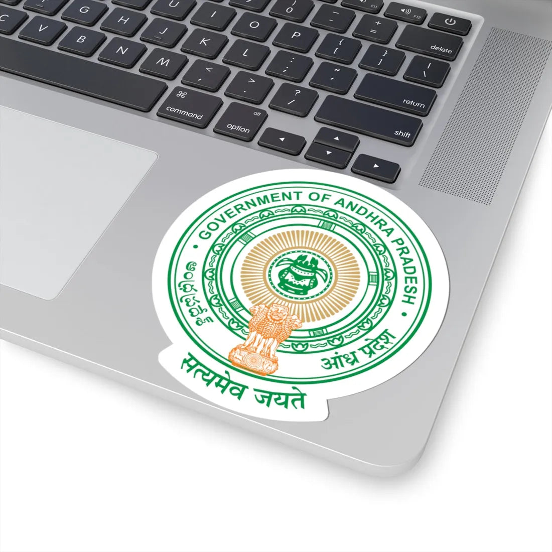 Emblem of Andhra Pradesh before 2014 (India) (Coat of Arms) STICKER Vinyl Kiss-Cut Decal - The Sticker Space