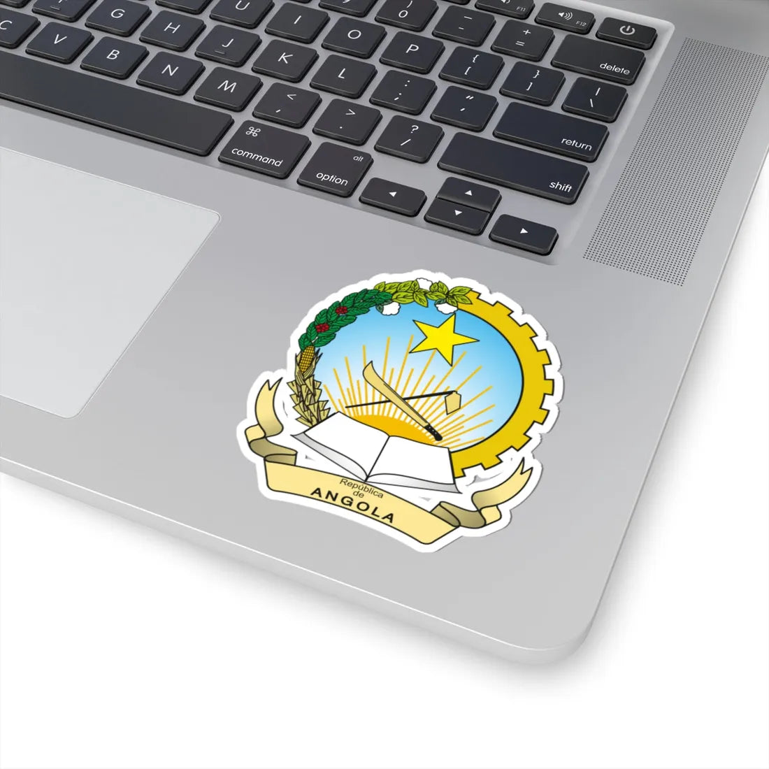 Emblem of Angola (Angola) (Coat of Arms) STICKER Vinyl Kiss-Cut Decal - The Sticker Space