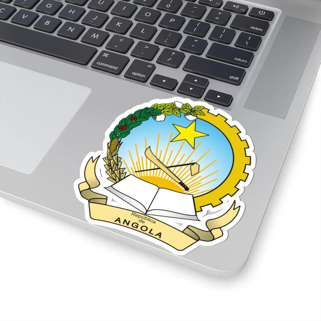 Emblem of Angola (Angola) (Coat of Arms) STICKER Vinyl Kiss-Cut Decal - The Sticker Space