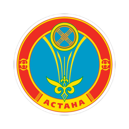 Emblem of Astana (Kazakhstan) (Coat of Arms) STICKER Vinyl Kiss-Cut Decal 4 Inch White - The Sticker Space