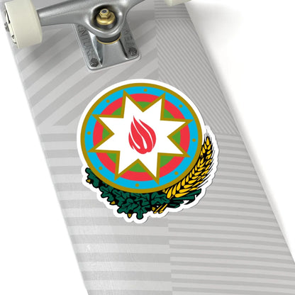 Emblem of Azerbaijan simmetric (Azerbaijan) (Coat of Arms) STICKER Vinyl Kiss-Cut Decal - The Sticker Space