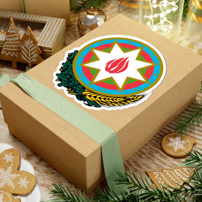 Emblem of Azerbaijan simmetric (Azerbaijan) (Coat of Arms) STICKER Vinyl Kiss-Cut Decal - The Sticker Space