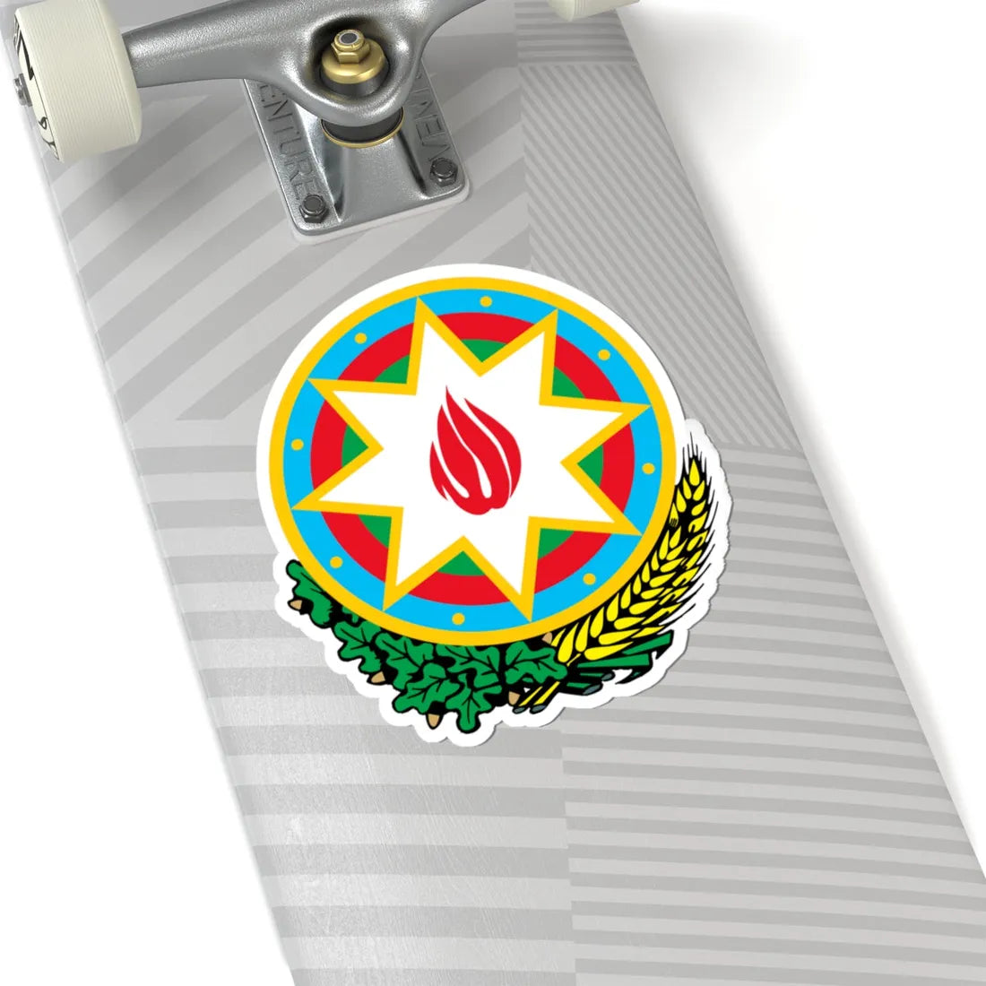 Emblem of Azerbaijan simmetric star (Azerbaijan) (Coat of Arms) STICKER Vinyl Kiss-Cut Decal - The Sticker Space