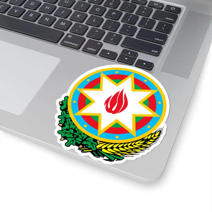 Emblem of Azerbaijan simmetric star (Azerbaijan) (Coat of Arms) STICKER Vinyl Kiss-Cut Decal - The Sticker Space