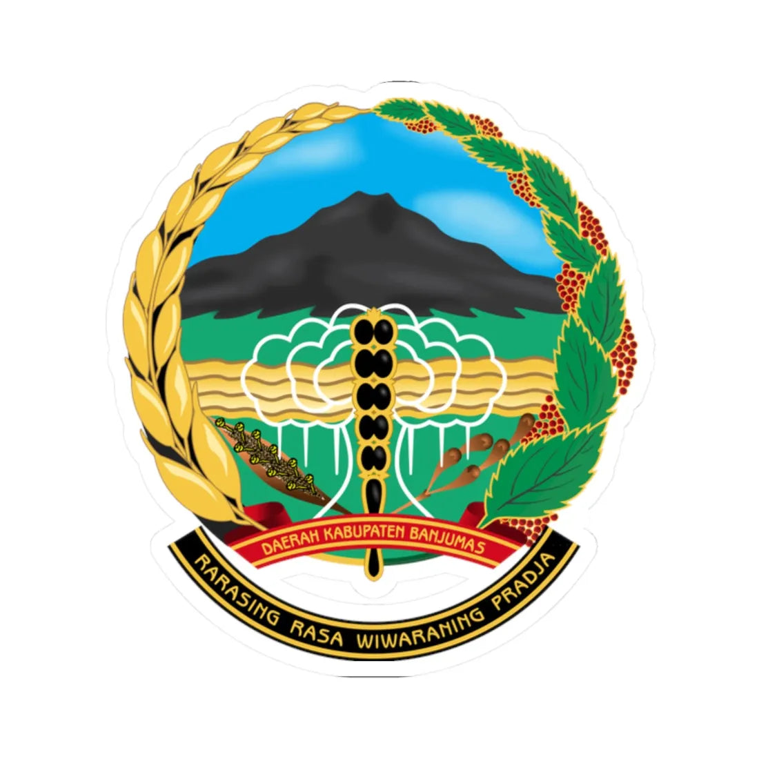 Emblem of Banyumas Regency (Indonesia) (Coat of Arms) STICKER Vinyl Kiss-Cut Decal - The Sticker Space