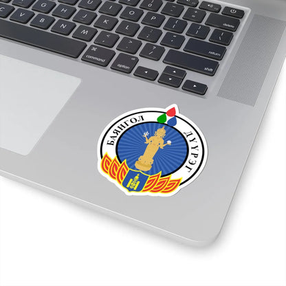 Emblem of Bayangol district Ulaanbaatar (Mongolia) (Coat of Arms) STICKER Vinyl Kiss-Cut Decal - The Sticker Space