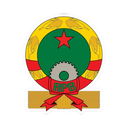 Emblem of Benin 1975-1990 (Benin) (Coat of Arms) STICKER Vinyl Kiss-Cut Decal 2 Inch White - The Sticker Space