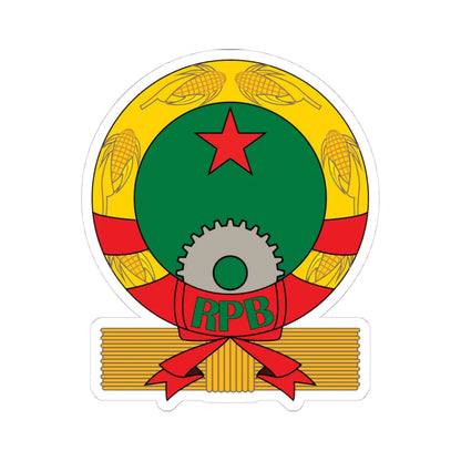 Emblem of Benin 1975-1990 (Benin) (Coat of Arms) STICKER Vinyl Kiss-Cut Decal 4 Inch White - The Sticker Space