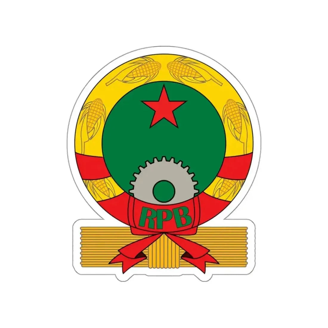 Emblem of Benin (1975–1990) STICKER Vinyl Die-Cut Decal - The Sticker Space